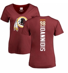 NFL Women's Nike Washington Redskins #98 Matt Ioannidis Maroon Backer T-Shirt