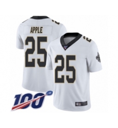 Men's New Orleans Saints #25 Eli Apple White Vapor Untouchable Limited Player 100th Season Football Jersey