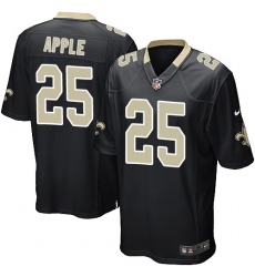 Men's Nike New Orleans Saints #25 Eli Apple Game Black Team Color NFL Jersey