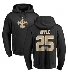 NFL Nike New Orleans Saints #25 Eli Apple Black Name & Number Logo Pullover Hoodie