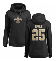 NFL Women's Nike New Orleans Saints #25 Eli Apple Black Name & Number Logo Pullover Hoodie