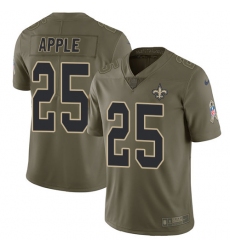 Youth Nike New Orleans Saints #25 Eli Apple Limited Olive 2017 Salute to Service NFL Jersey