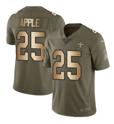 Youth Nike New Orleans Saints #25 Eli Apple Limited Olive Gold 2017 Salute to Service NFL Jersey