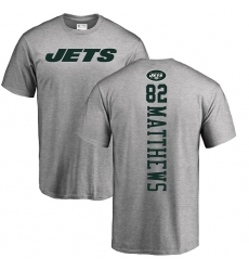 NFL Nike New York Jets #82 Rishard Matthews Ash Backer T-Shirt
