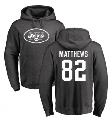 NFL Nike New York Jets #82 Rishard Matthews Ash One Color Pullover Hoodie