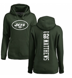 NFL Women's Nike New York Jets #82 Rishard Matthews Green Backer Pullover Hoodie
