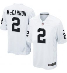 Men's Nike Oakland Raiders #2 AJ McCarron Game White NFL Jersey
