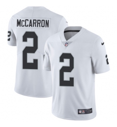 Men's Nike Oakland Raiders #2 AJ McCarron White Vapor Untouchable Limited Player NFL Jersey