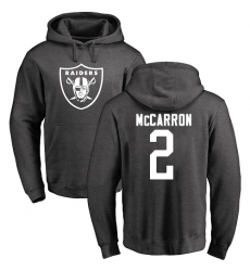 NFL Nike Oakland Raiders #2 AJ McCarron Ash One Color Pullover Hoodie