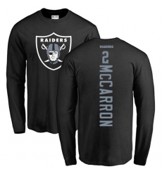 NFL Nike Oakland Raiders #2 AJ McCarron Black Backer Long Sleeve T-Shirt