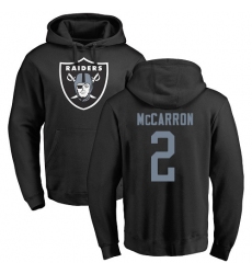 NFL Nike Oakland Raiders #2 AJ McCarron Black Name & Number Logo Pullover Hoodie