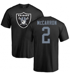 NFL Nike Oakland Raiders #2 AJ McCarron Black Name & Number Logo T-Shirt