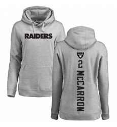 NFL Women's Nike Oakland Raiders #2 AJ McCarron Ash Backer Pullover Hoodie