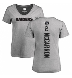 NFL Women's Nike Oakland Raiders #2 AJ McCarron Ash Backer T-Shirt