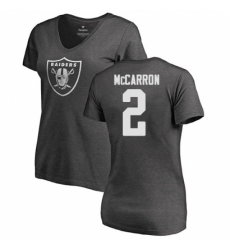 NFL Women's Nike Oakland Raiders #2 AJ McCarron Ash One Color T-Shirt