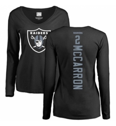 NFL Women's Nike Oakland Raiders #2 AJ McCarron Black Backer Long Sleeve T-Shirt