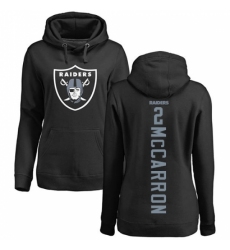 NFL Women's Nike Oakland Raiders #2 AJ McCarron Black Backer Pullover Hoodie