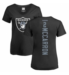 NFL Women's Nike Oakland Raiders #2 AJ McCarron Black Backer T-Shirt