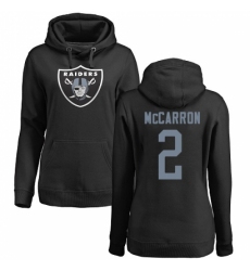 NFL Women's Nike Oakland Raiders #2 AJ McCarron Black Name & Number Logo Pullover Hoodie