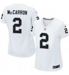 Women's Nike Oakland Raiders #2 AJ McCarron Game White NFL Jersey