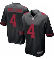Men's Nike San Francisco 49ers #4 Nick Mullens Game Black NFL Jerseyy