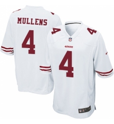 Men's Nike San Francisco 49ers #4 Nick Mullens Game White NFL Jerse