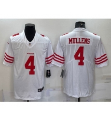 Men's San Francisco 49ers #4 Nick Mullens 2022 New White Vapor Untouchable Stitched Jersey