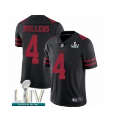 Men's San Francisco 49ers #4 Nick Mullens Black Alternate Vapor Untouchable Limited Player Super Bowl LIV Bound Football Jersey