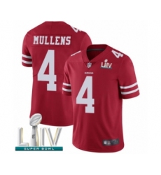 Men's San Francisco 49ers #4 Nick Mullens Red Team Color Vapor Untouchable Limited Player Super Bowl LIV Bound Football Jersey