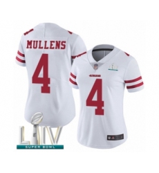Women's San Francisco 49ers #4 Nick Mullens White Vapor Untouchable Limited Player Super Bowl LIV Bound Football Jersey