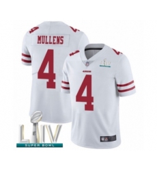 Youth San Francisco 49ers #4 Nick Mullens White Vapor Untouchable Limited Player Super Bowl LIV Bound Football Jersey
