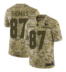 Men's Nike Houston Texans #87 Demaryius Thomas Limited Camo 2018 Salute to Service NFL Jersey