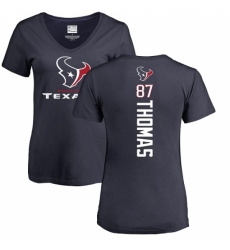 NFL Women's Nike Houston Texans #87 Demaryius Thomas Navy Blue Backer T-Shirt