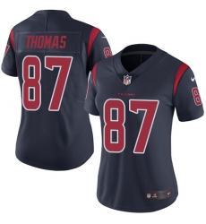 Women's Nike Houston Texans #87 Demaryius Thomas Limited Navy Blue Rush Vapor Untouchable NFL Jersey