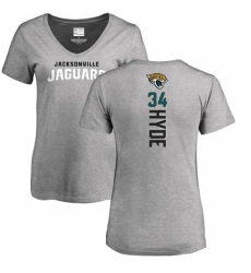 NFL Women's Nike Jacksonville Jaguars #34 Carlos Hyde Ash Backer T-Shirt