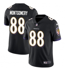Men's Nike Baltimore Ravens #88 Ty Montgomery Black Alternate Vapor Untouchable Limited Player NFL Jersey
