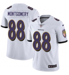 Youth Nike Baltimore Ravens #88 Ty Montgomery White Vapor Untouchable Limited Player NFL Jersey