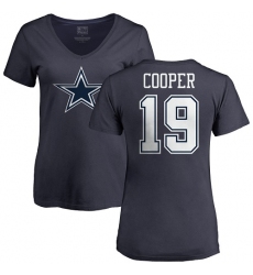 NFL Nike Dallas Cowboys #19 Amari Cooper Ash Name & Number Logo T-Shirt