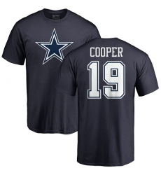 NFL Nike Dallas Cowboys #19 Amari Cooper Navy Blue Name & Number Logo T-Shirt