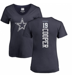 NFL Women's Nike Dallas Cowboys #19 Amari Cooper Navy Blue Backer T-Shirt