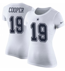 NFL Women's Nike Dallas Cowboys #19 Amari Cooper White Rush Pride Name & Number T-Shirt
