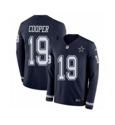 Youth Nike Dallas Cowboys #19 Amari Cooper Limited Navy Blue Therma Long Sleeve NFL Jersey