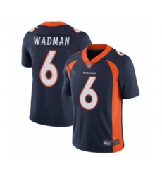 Men's Denver Broncos #6 Colby Wadman Navy Blue Alternate Vapor Untouchable Limited Player Football Jersey