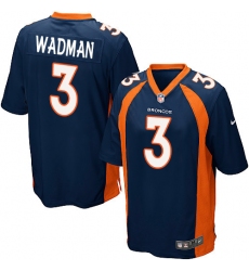 Men's Nike Denver Broncos #3 Colby Wadman Game Navy Blue Alternate NFL Jersey