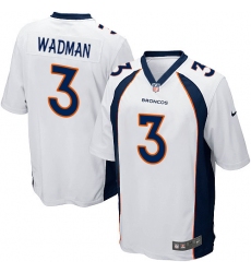 Men's Nike Denver Broncos #3 Colby Wadman Game White NFL Jersey
