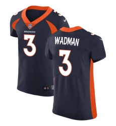 Men's Nike Denver Broncos #3 Colby Wadman Navy Blue Alternate Vapor Untouchable Elite Player NFL Jersey