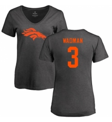 NFL Women's Nike Denver Broncos #3 Colby Wadman Ash One Color T-Shirt