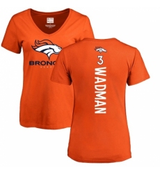 NFL Women's Nike Denver Broncos #3 Colby Wadman Orange Backer T-Shirt