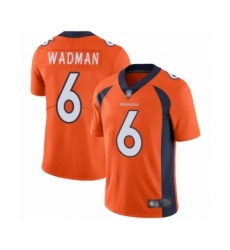 Youth Denver Broncos #6 Colby Wadman Orange Team Color Vapor Untouchable Limited Player Football Jersey