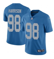 Men's Nike Detroit Lions #98 Damon Harrison Blue Alternate Vapor Untouchable Limited Player NFL Jersey